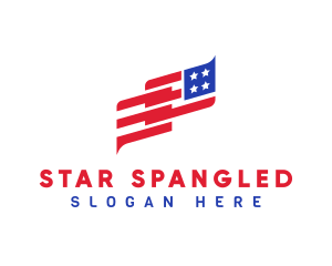 American - American Flag Country logo design