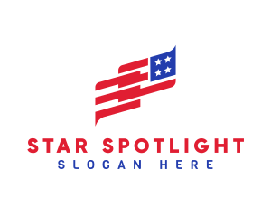 American Flag Country logo design