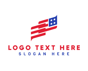 American Flag Country Logo