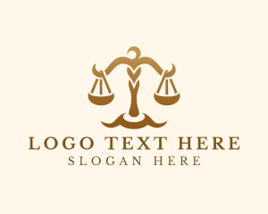 Scale - Elegant Justice Scale logo design
