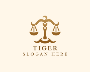 Elegant Justice Scale Logo