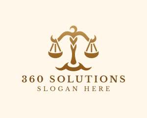 Elegant Justice Scale logo design