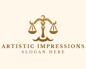 Elegant Justice Scale logo design