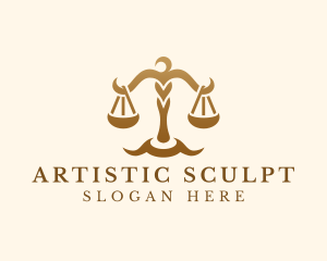 Elegant Justice Scale logo design