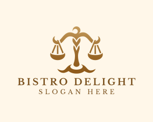 Elegant Justice Scale logo design