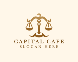 Elegant Justice Scale logo design