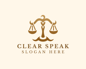 Elegant Justice Scale logo design