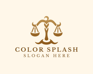 Elegant Justice Scale logo design