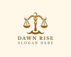 Elegant Justice Scale logo design