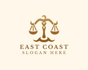 Elegant Justice Scale logo design