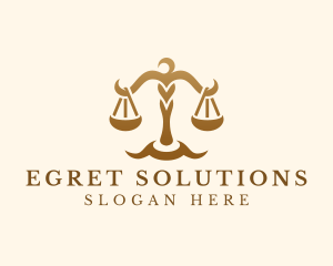 Elegant Justice Scale logo design