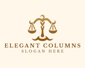 Elegant Justice Scale logo design