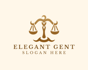 Elegant Justice Scale logo design