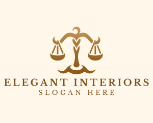 Elegant Justice Scale logo design