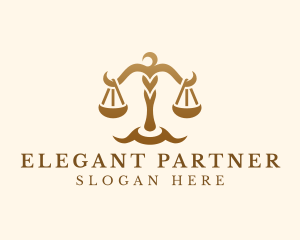 Elegant Justice Scale logo design