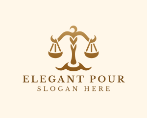 Elegant Justice Scale logo design