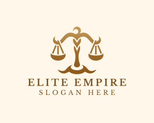 Elegant Justice Scale logo design