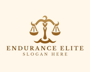 Elegant Justice Scale logo design