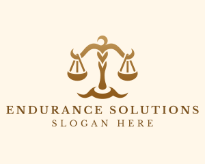 Elegant Justice Scale logo design