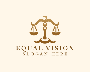 Equality - Elegant Justice Scale logo design