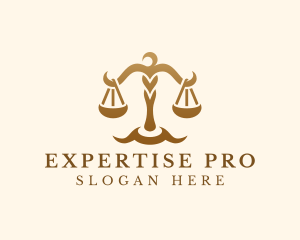 Elegant Justice Scale logo design