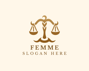 Elegant Justice Scale logo design