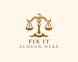 Elegant Justice Scale logo design