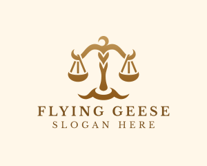 Elegant Justice Scale logo design