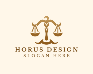 Elegant Justice Scale logo design