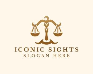 Elegant Justice Scale logo design