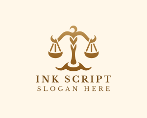 Elegant Justice Scale logo design