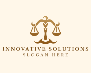 Elegant Justice Scale logo design