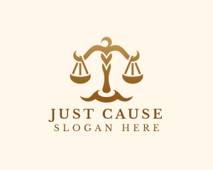 Justice - Elegant Justice Scale logo design
