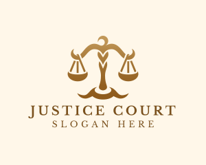 Court - Elegant Justice Scale logo design