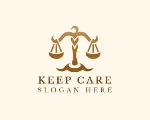 Elegant Justice Scale logo design