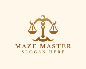 Elegant Justice Scale logo design