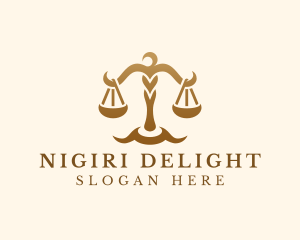 Elegant Justice Scale logo design