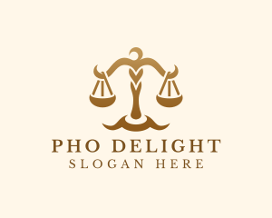 Elegant Justice Scale logo design