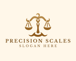 Elegant Justice Scale logo design