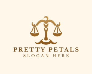 Elegant Justice Scale logo design