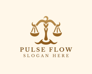 Elegant Justice Scale logo design