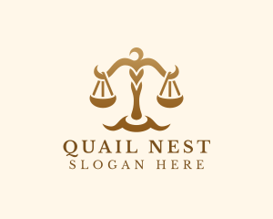 Elegant Justice Scale logo design