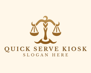 Elegant Justice Scale logo design