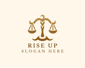 Elegant Justice Scale logo design