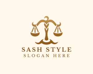 Elegant Justice Scale logo design