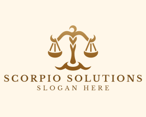 Elegant Justice Scale logo design