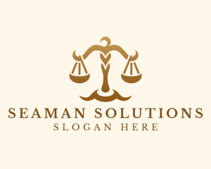 Elegant Justice Scale logo design