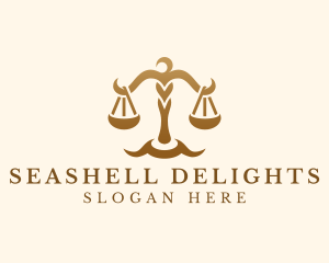 Elegant Justice Scale logo design