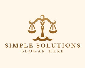 Elegant Justice Scale logo design