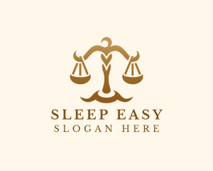 Elegant Justice Scale logo design